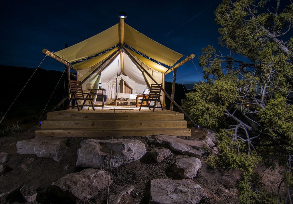 Deluxe glamping in Moab with Under Canvas. Photo credit: Under Canvas